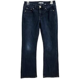Lee Secretly Slender Jeans‎ Womens Size 4 Petite Platinum Label  Dark Wash Denim